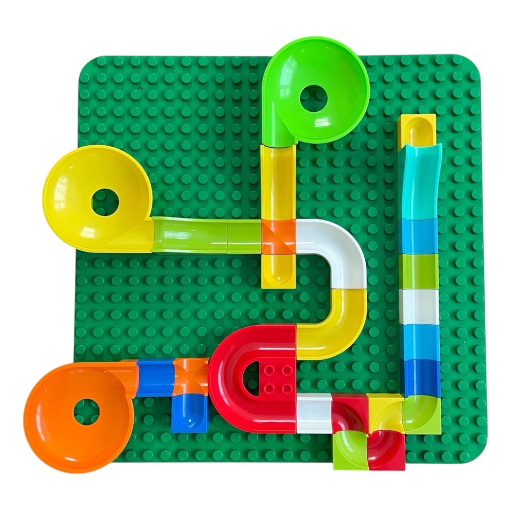27 Marble Run Blocks for LEGO + Base Plate